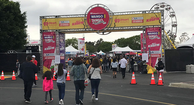 Image: Fans entering the Wango Tango ‘Village’ area